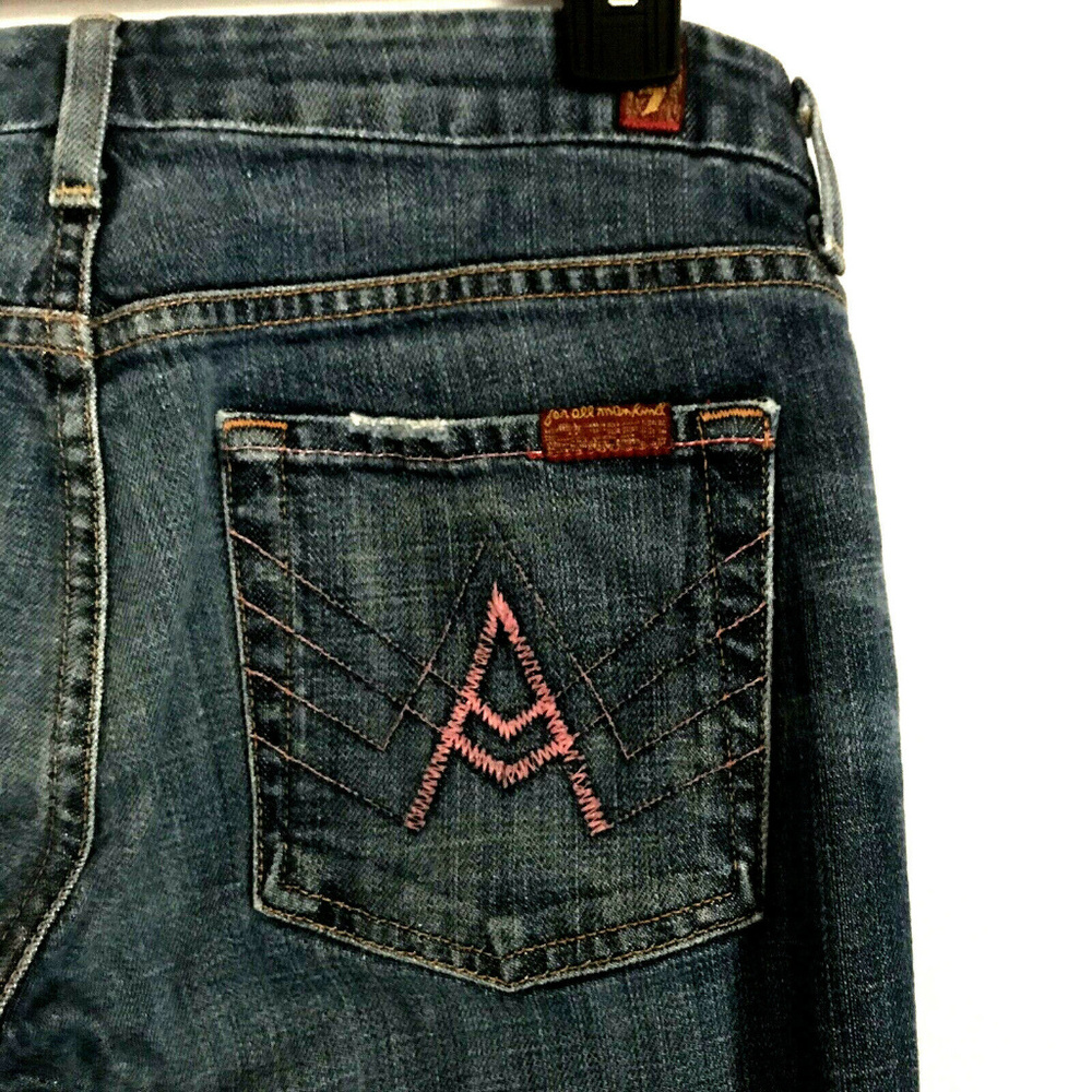 7 For All Mankind Pink A Pocket Bootcut Jeans 28